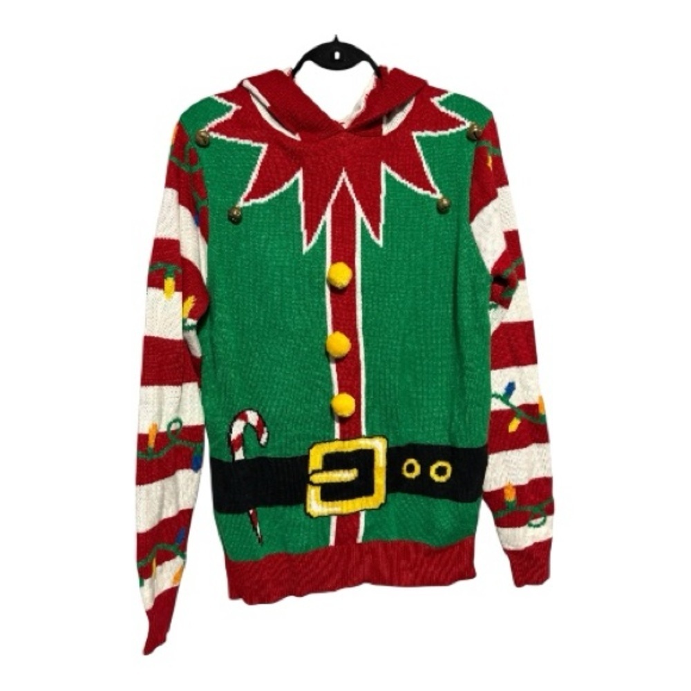 Urban Heritage Christmas Sweater. Red, White and Green. Size M.